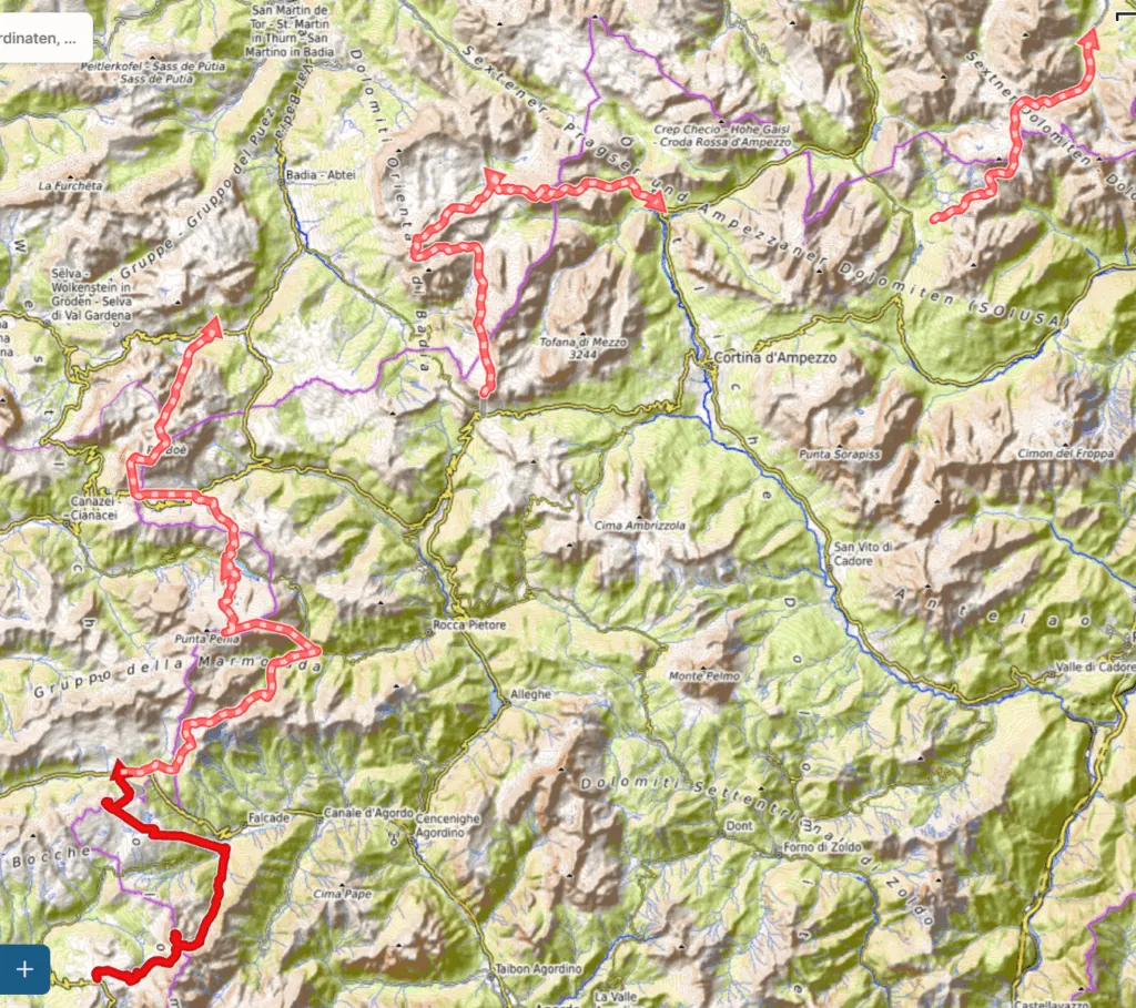 Dolomiten Durchquerung 6 Tage vertical.guide