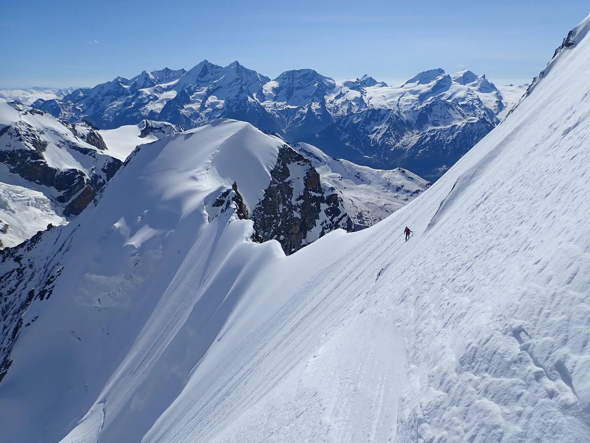 Skibefahrung der Obergabelhorn-Nordwand