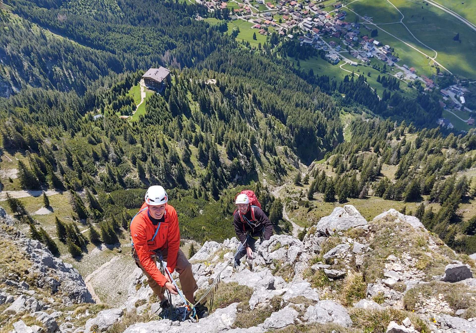 Mehrseillängen Kletterwoch Gimpelhaus Vorstieg klettern