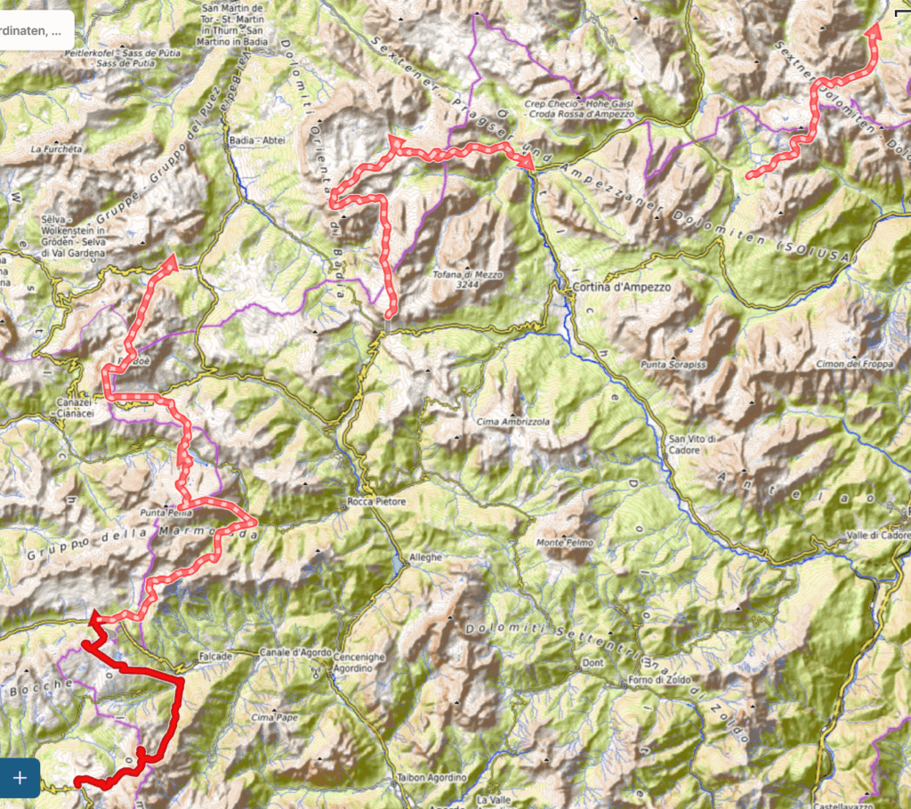 Dolomiten Durchquerung 6 Tage vertical.guide