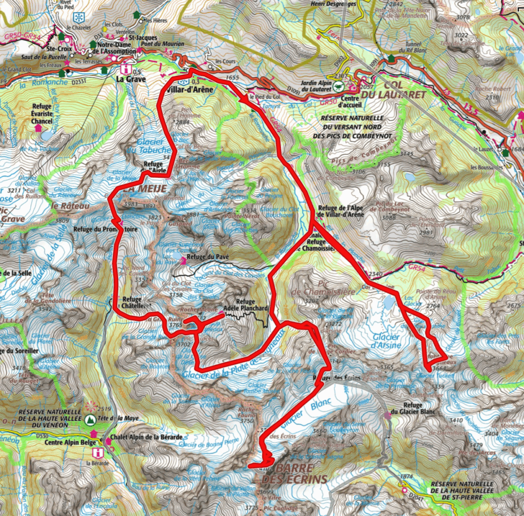 Ecrins Haute Route 7 Tage vertical.guide