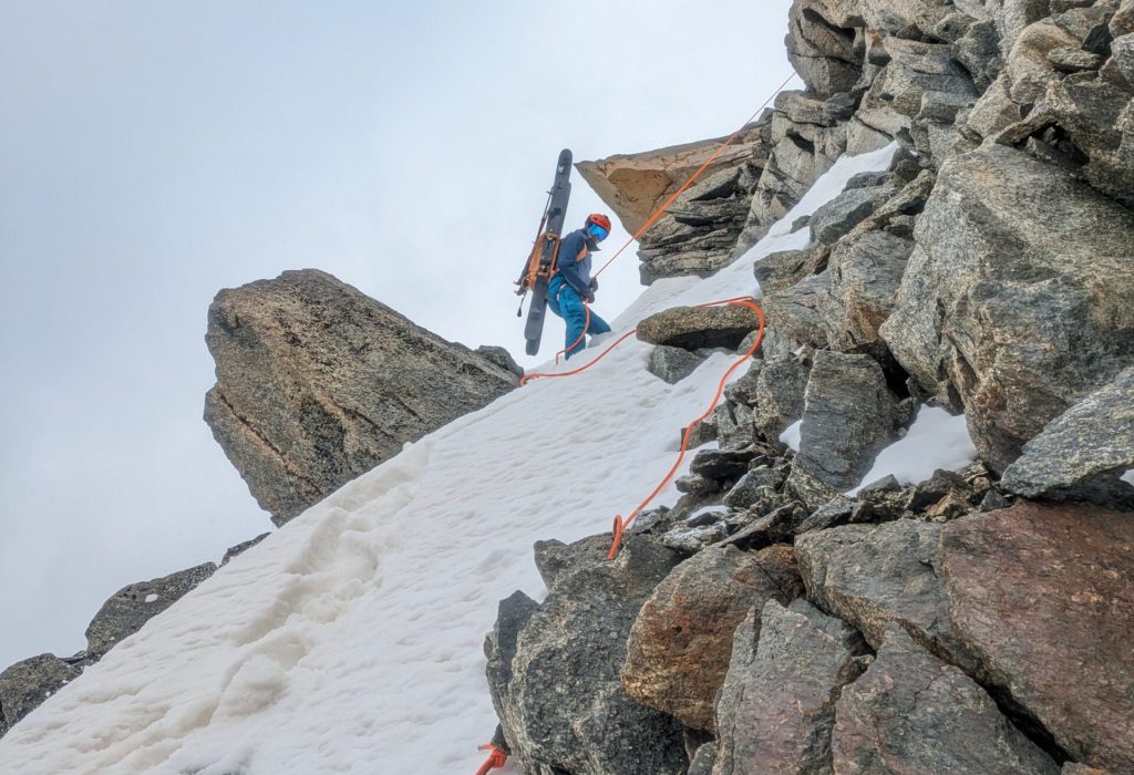 Freeride Skitour Mont Blanc Cosmique Couloir Guide Bergführer